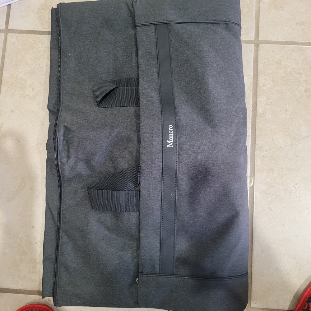 mancro garment bag black gray