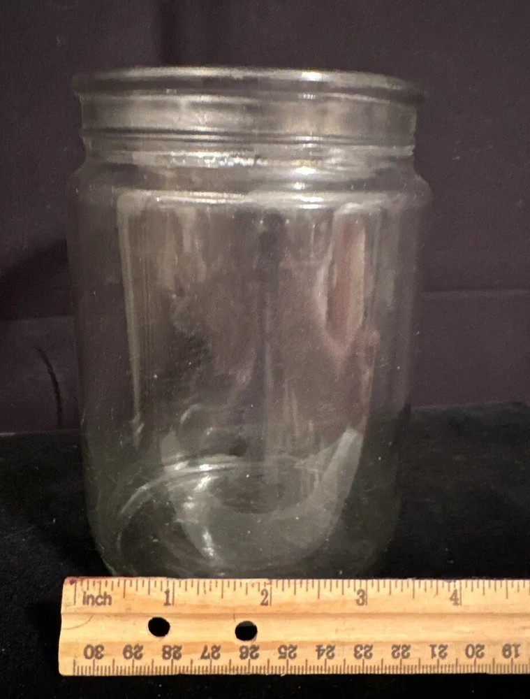Round Clear Glass Jar (Missing Seal)