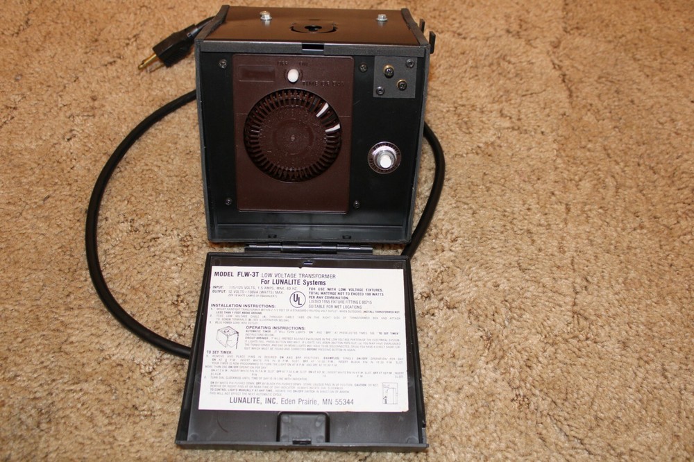Lunalite Low Voltage accessory FLW-3T Power Pack Transformer With Timer