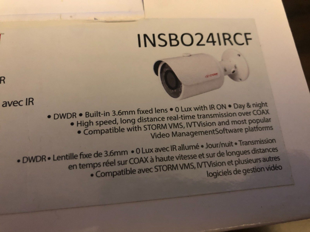 Inaxsys Storm Security Camera (Bullet Style) (Open Box/Complete in Box)