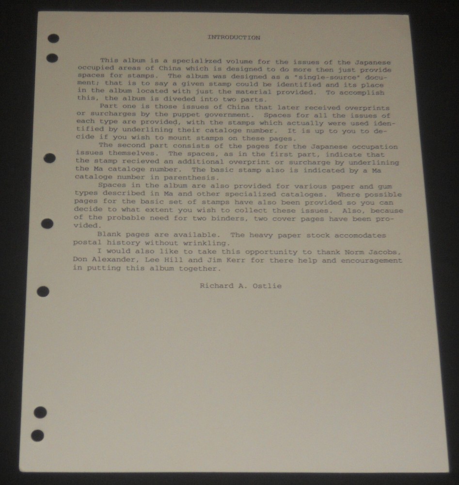 Japan Occupation of China Michael Rogers album pages complete Part 1 and 2