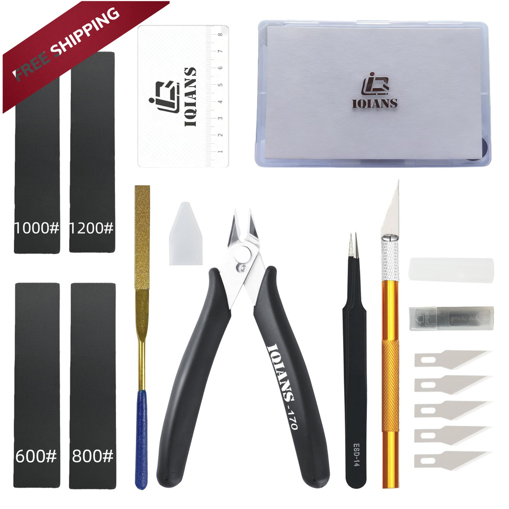 IQIANS 15PCS Basic Hobby Model Tool Kit for Building, Gunpla & 3D...