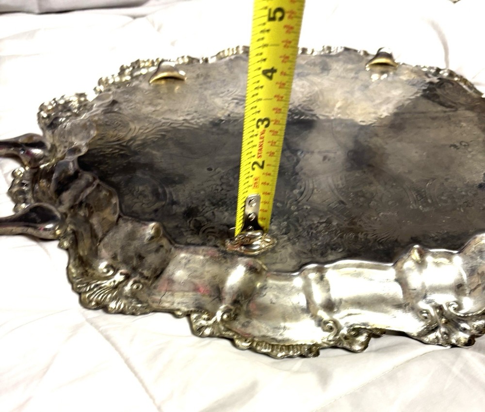 Two Silver Plated Large/medium Serving Trays