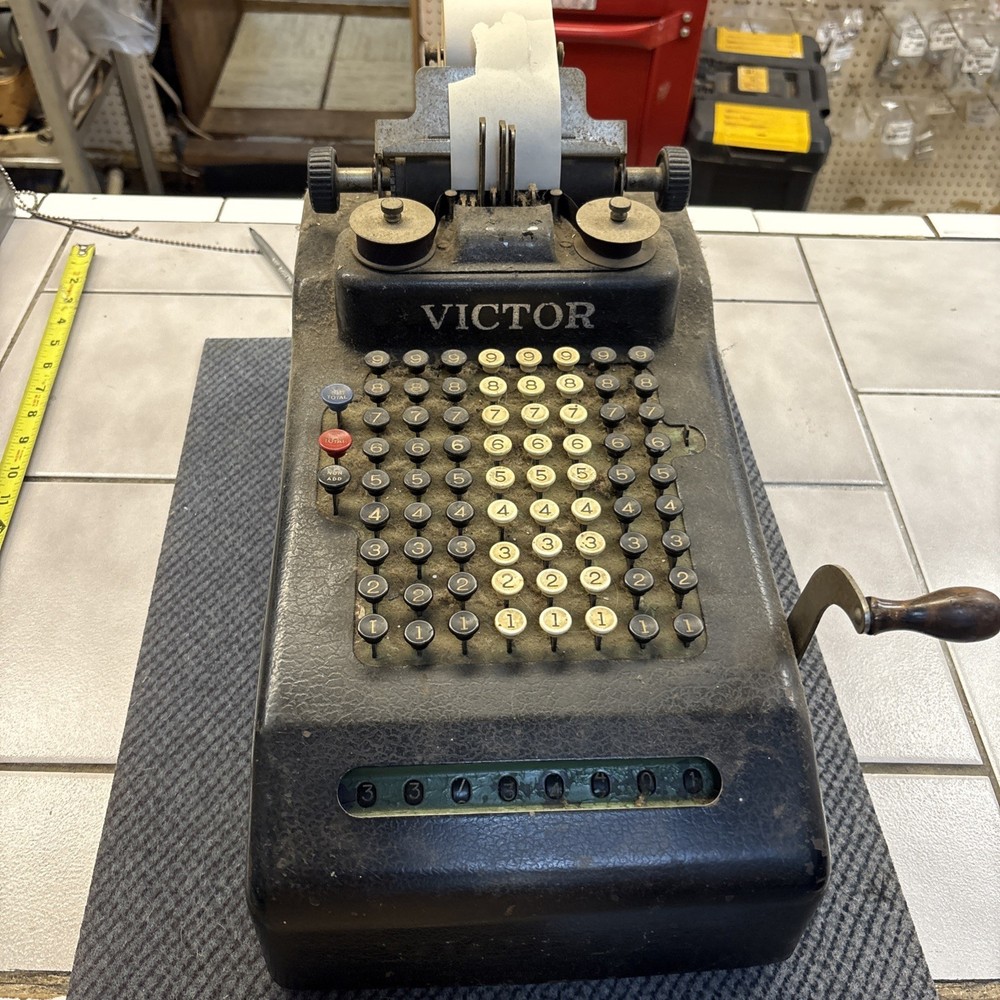 Antique VICTOR Adding Machine Vintage 1920's Era