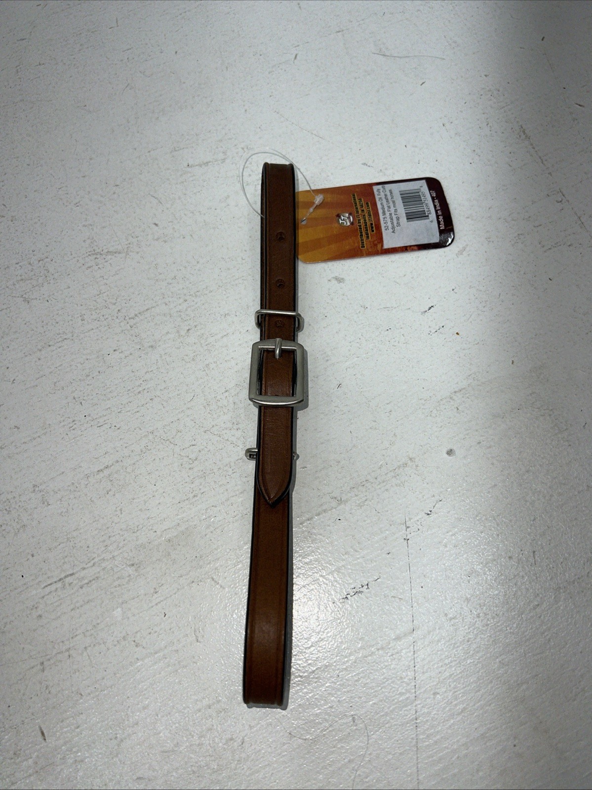 New Tough 1 Brown Leather Fully Adjustable Curb Strap #52-575 FF-25