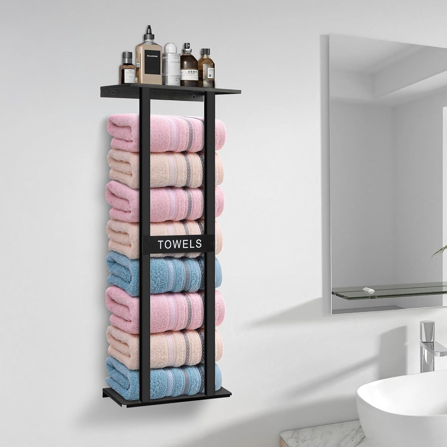 Bathroom Towel Storage Rack, Wall Mounted Bathroom Towel Rack, 30 inch Heavy Dut