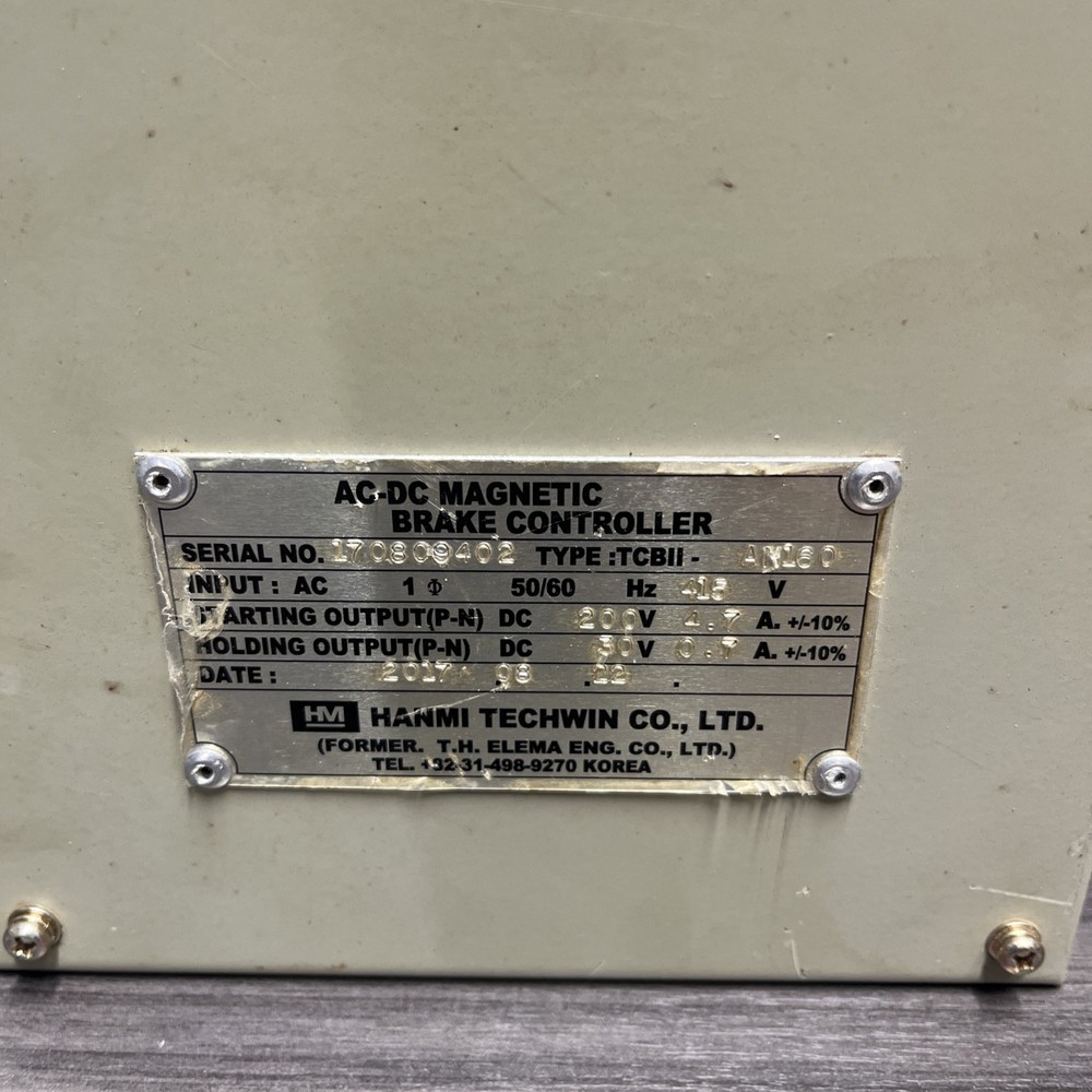 2 AC-DC Magnetic Brake Controller Hanmi Techwin Co. TCBII Untested