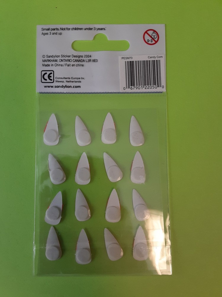 Sandylion Essentials candy corn 3D sticker package