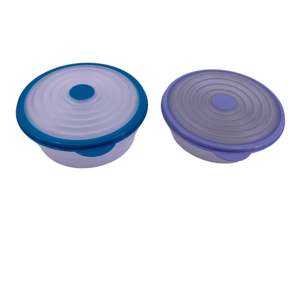 Tupperware Stuffables Set of 2 Large Containers 4 & 6 Cup Expandable Seals