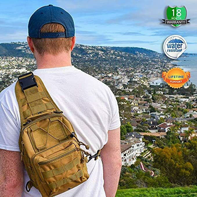 Rootless Tactical MOLLE Sling Daypack - Small Messenger Bag - Colors available