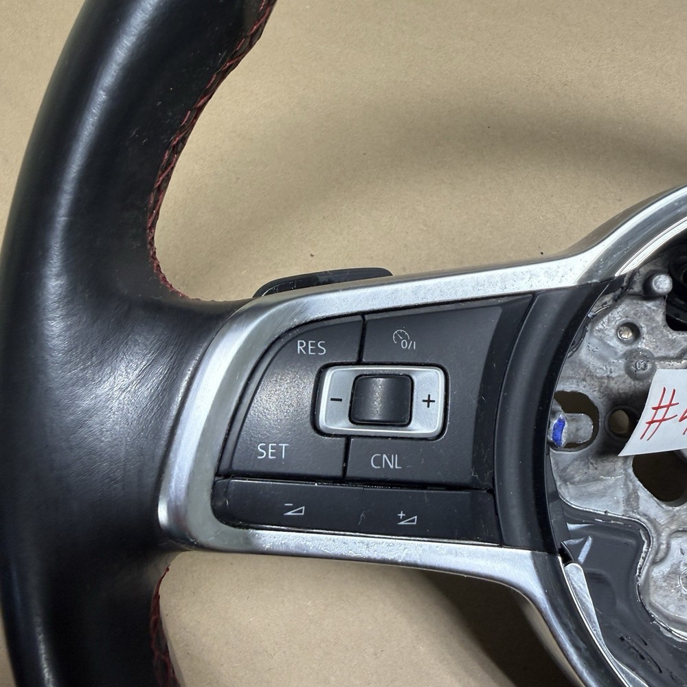 2015-2017 MK7 VW GTI Steering Wheel Manual BLK Leather Multi Function OEM