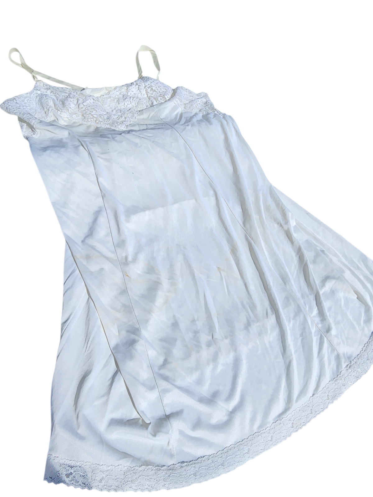 Vintage Wonder Maid Lingerie Slip Womens 42 White Non Cling Nylon Style 2911