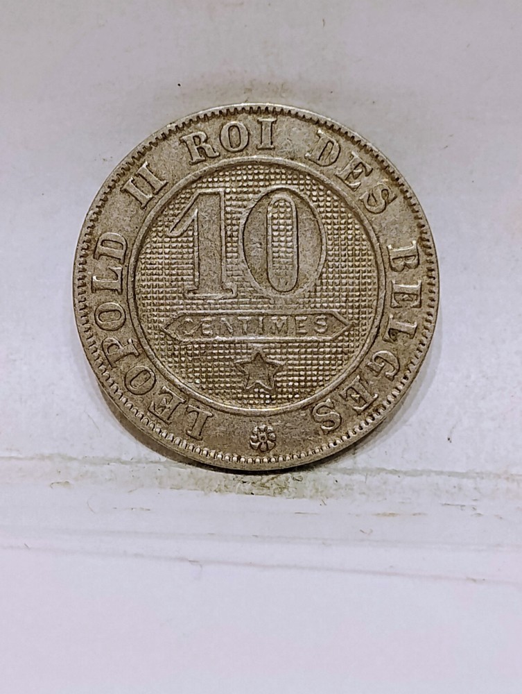 BELGIUM ~ 1898 ~ 10 CENTIMES ~ CH VF