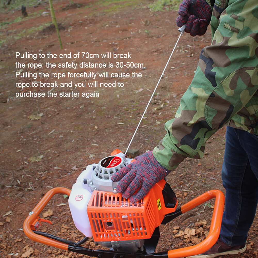 52CC 2-Stroke 7500RPM Gas Powered Earth Auger Digging Machine Post Hole Digger