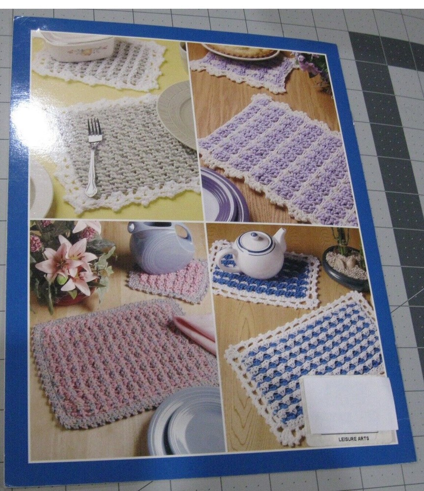 EASY PLACE MATS & TRIVETS CROCHETNIT LEAFLET