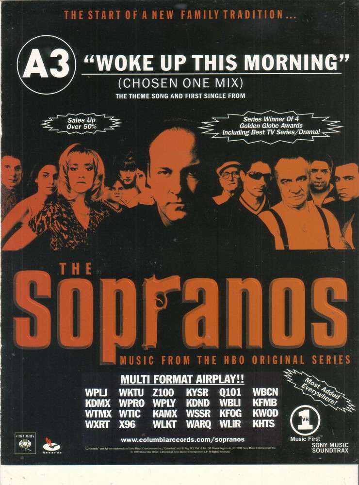A3 2000 Ad- Woke Up This Morning Advertisement Sopranos WPLJ WBCN WBLI KFOG WLIR