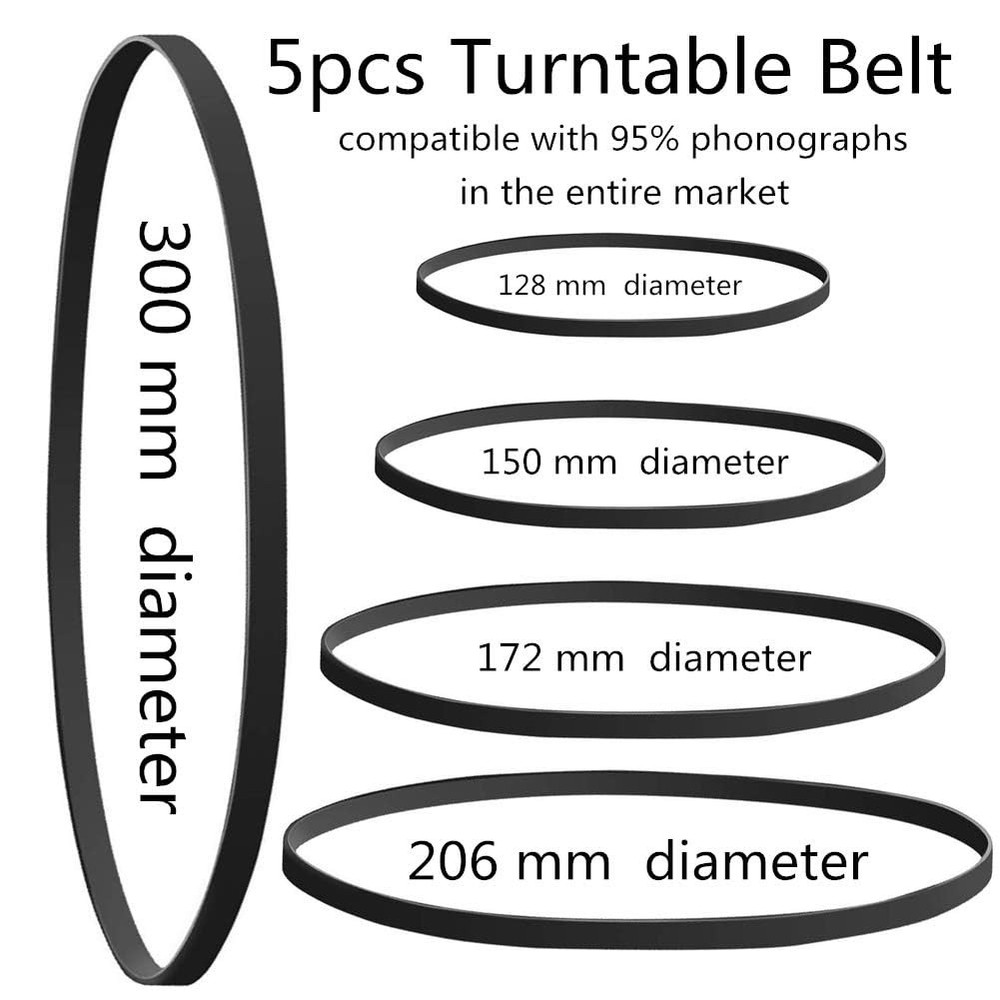 5 Pcs Different Specifications Turntable Belt Compatible with Technics SL200,...