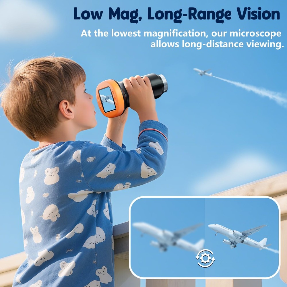 1000X Handheld Microscope for , 4K 2.4" Screen Digital Microscopes with 12 Sl...