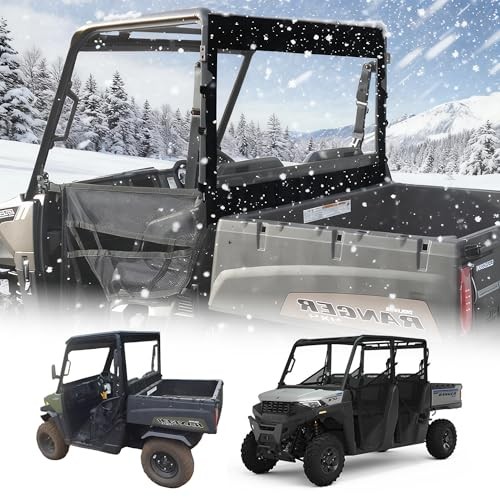 Polaris Mid Size Ranger 570 Rear Window,Soft Rear Windshield, Dust Panel for