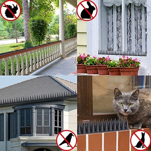 20 Pack Bird Spikes - Durable Plastic Bird Barrier for Pigeons, Squirrels & Cats