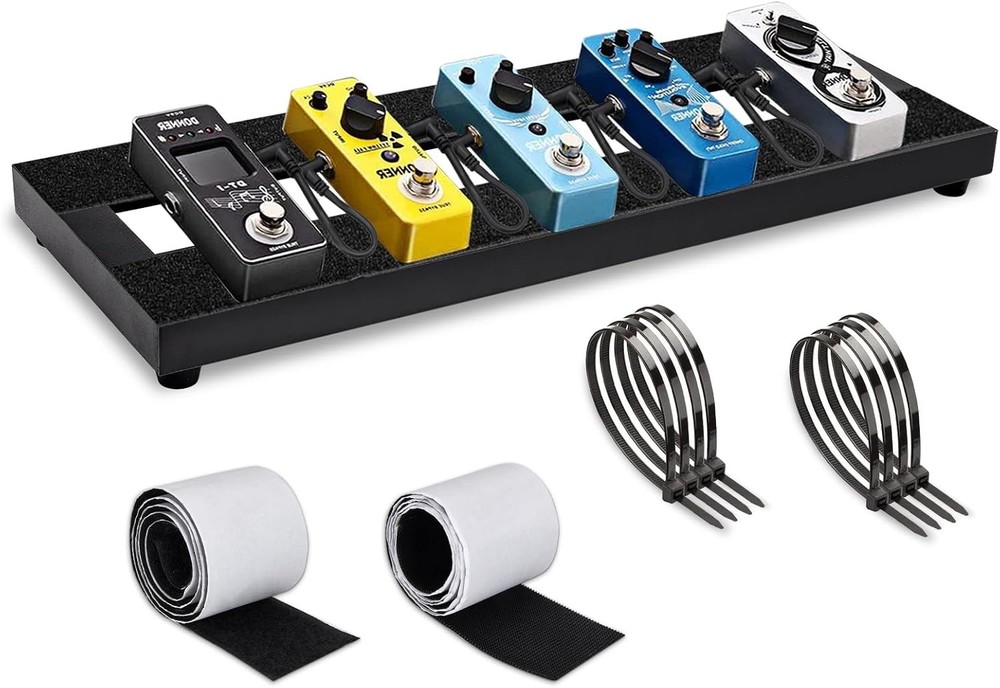 Versatile Guitar Pedal Board, 15x5.7in - Adjustable Mounting & Easy Access
