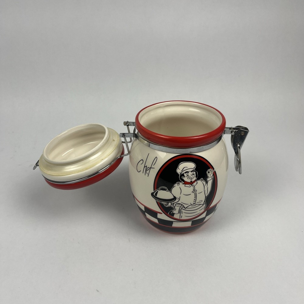 Vintage Chef Garden Ridge Baking Jar Kitchen Decor