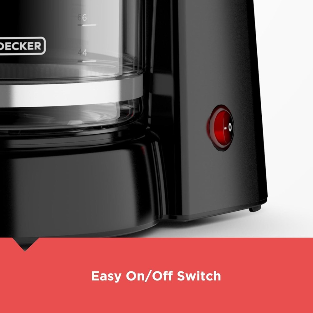 BLACK+DECKER 12-Cup Coffee Maker with Easy On/Off Switch, Easy Pour, Non-Drip