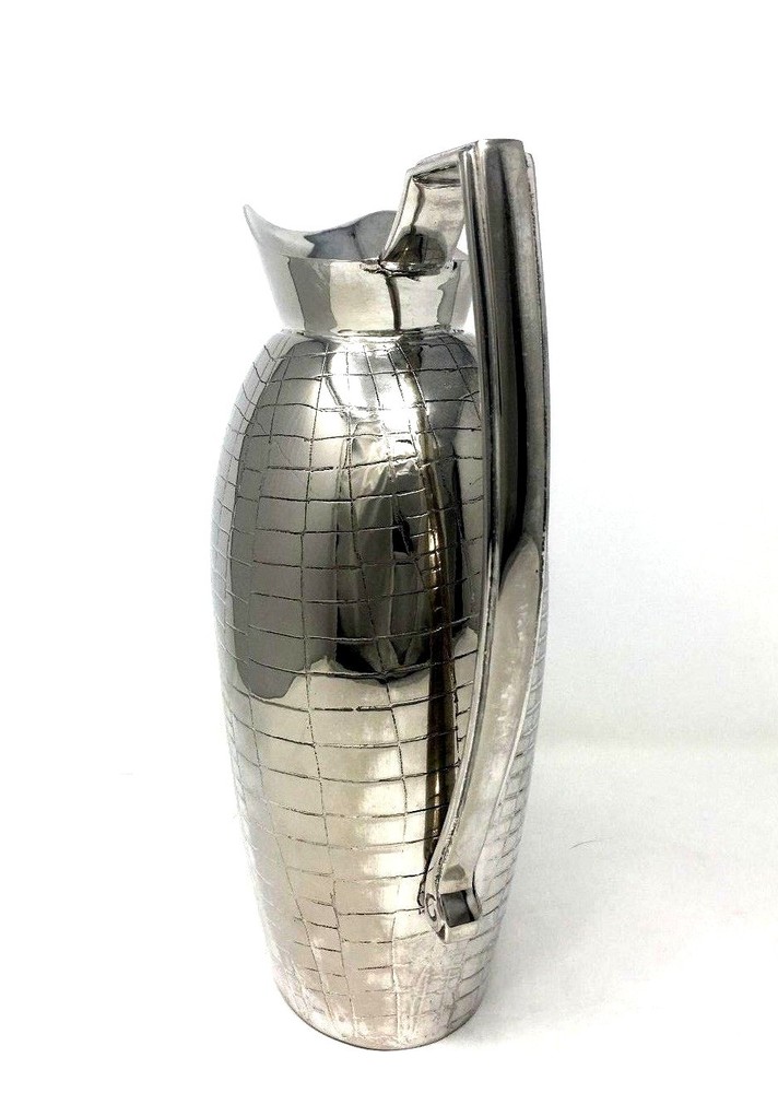 Vintage Rare Silver Plated Pitcher with Alligator Pattern