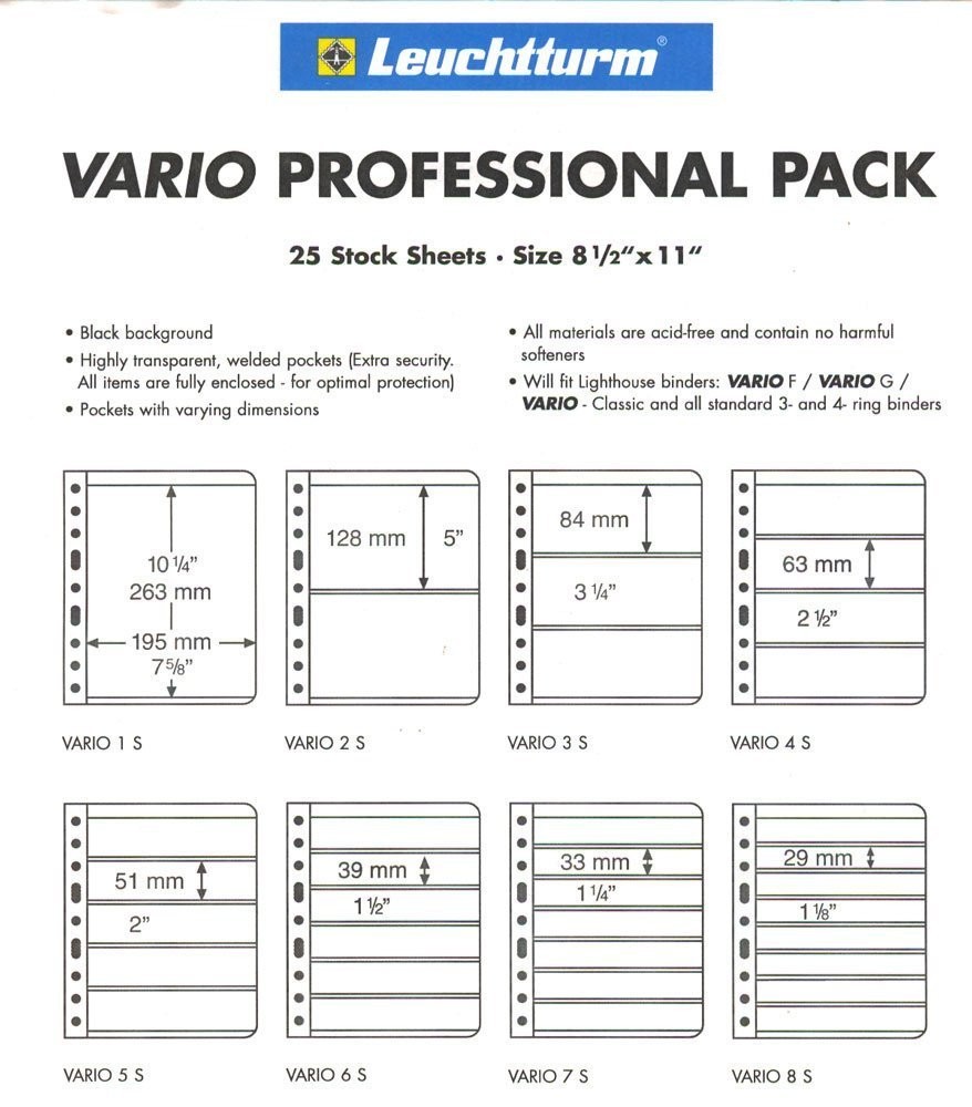 25 Vario 1C Pages - Professional Pack