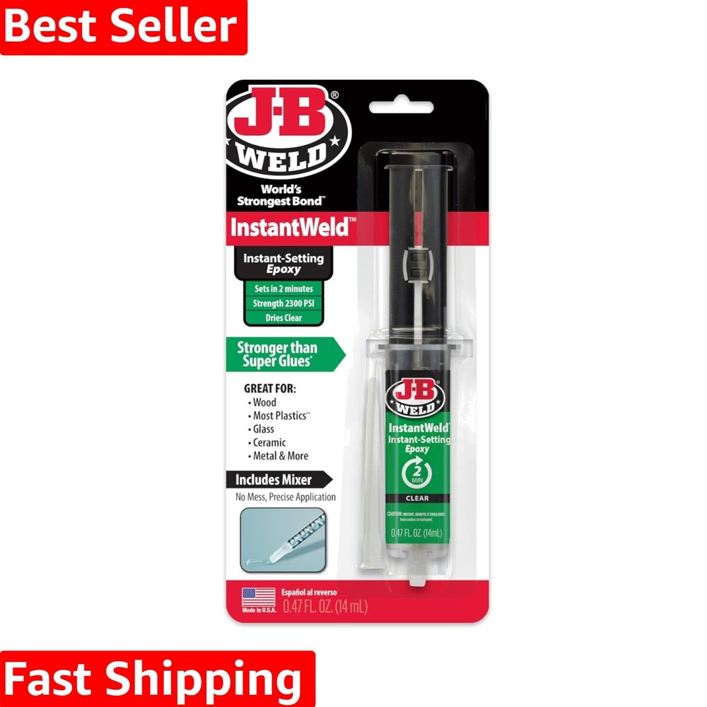Versatile 14ml InstantWeld Clear Epoxy – 2-Minute Bond, No Mess Application