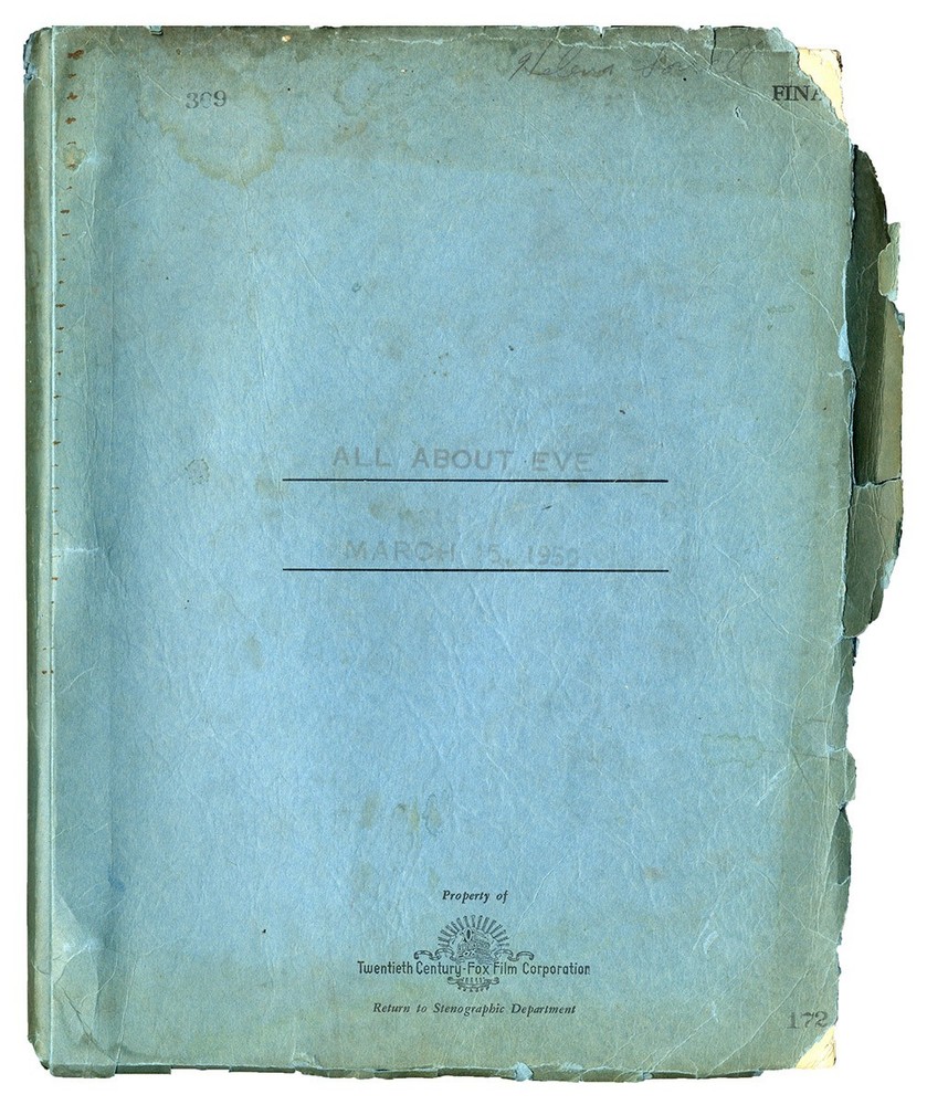 ALL ABOUT EVE (Mar 15, 1950) Final script by Joseph Mankiewicz
