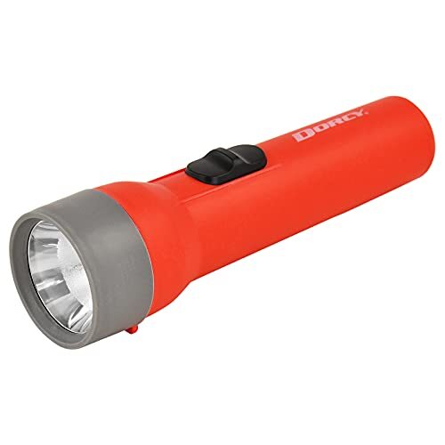 Dorcy 41-2460 Basic 1D LED Long Run Time Flashlight, Assorted Colors, Red