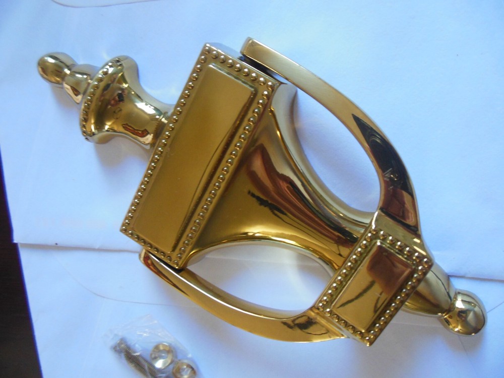 Solid Brass Door Knocker * High Luster / With mounting hardware * Free Shipp.