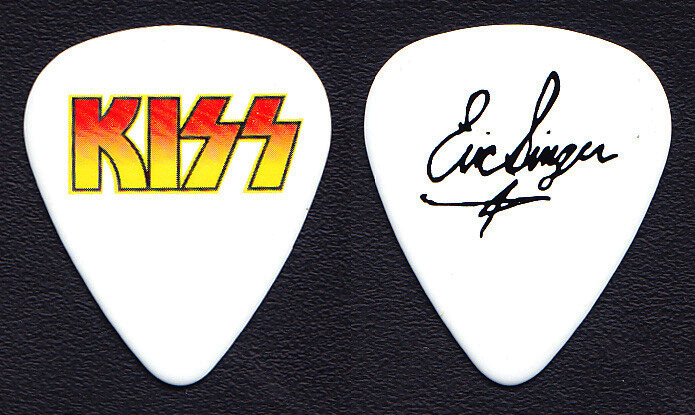 KISS Eric Singer Signature White Guitar Pick - 2008-2008 Alive 35 Tour