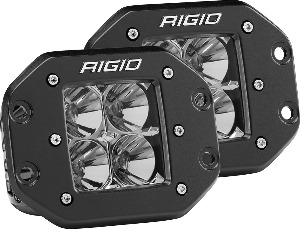 RIGID D-SERIES PRO FLOOD FLUSH MOUNT LED LIGHTS PAIR