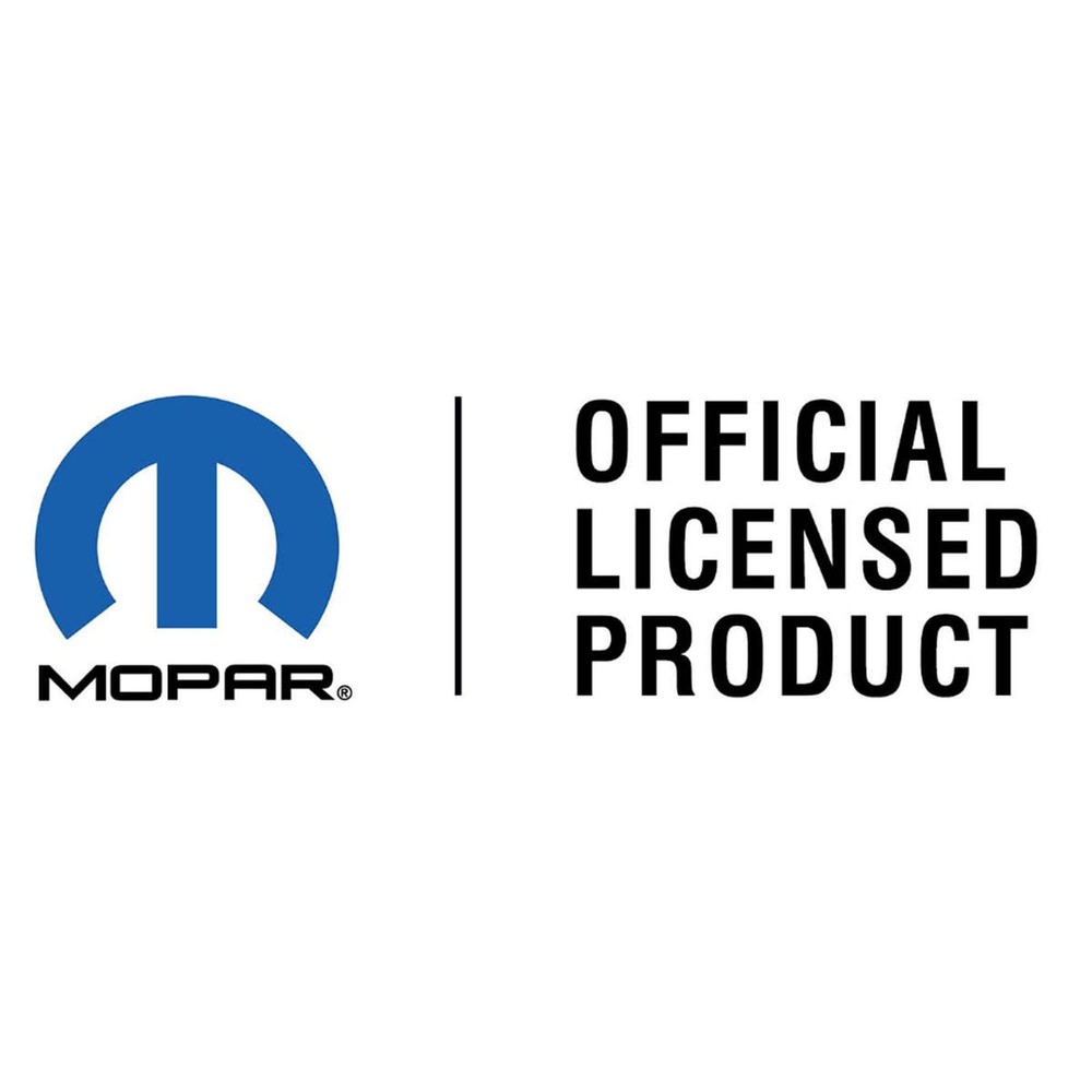 Mopar Logo Tire Valve Caps Set (Blue On Chrome)
