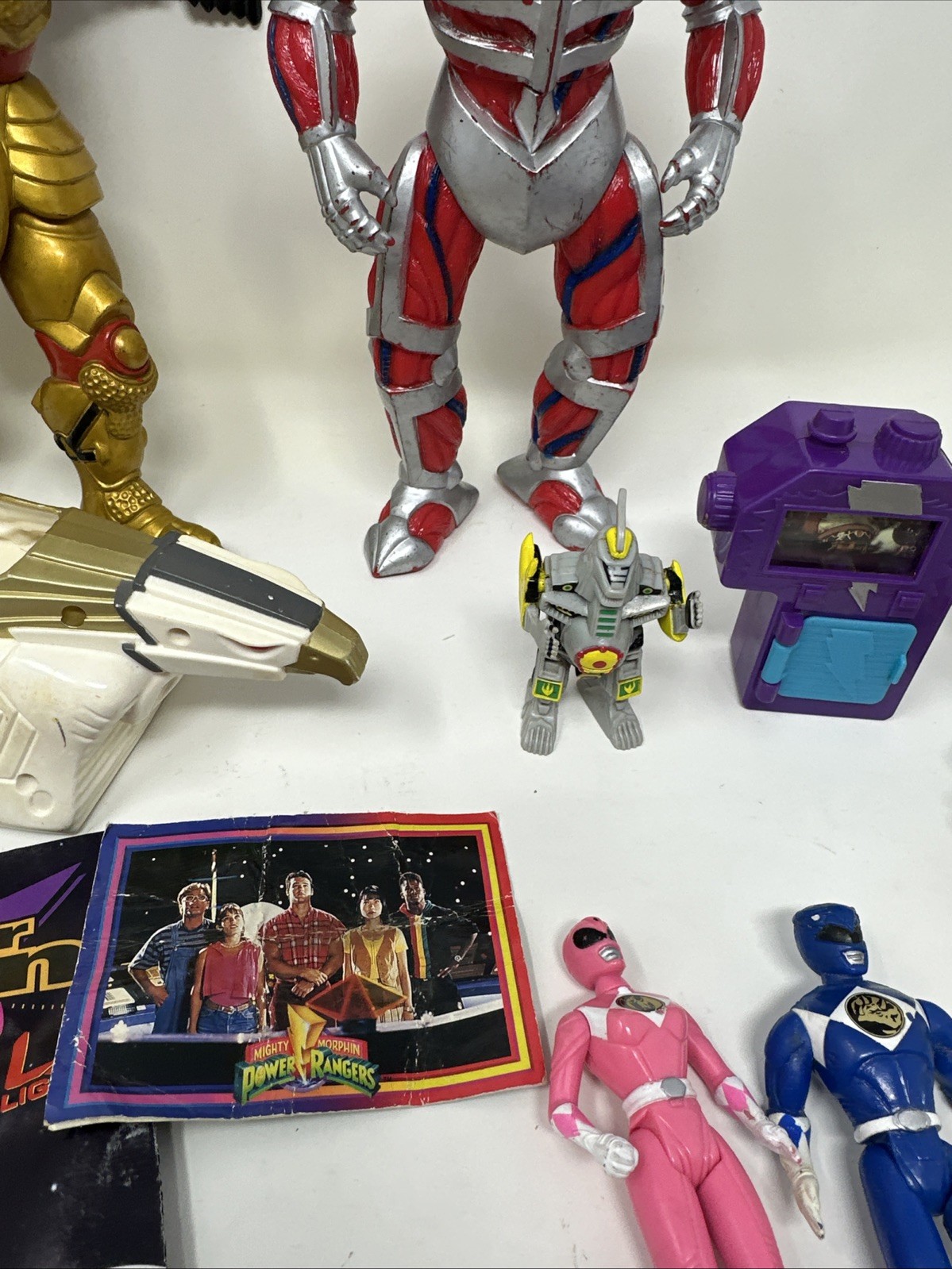 Vintage Power Rangers Toy Lot Bandai 90s Figures parts, and other Items.