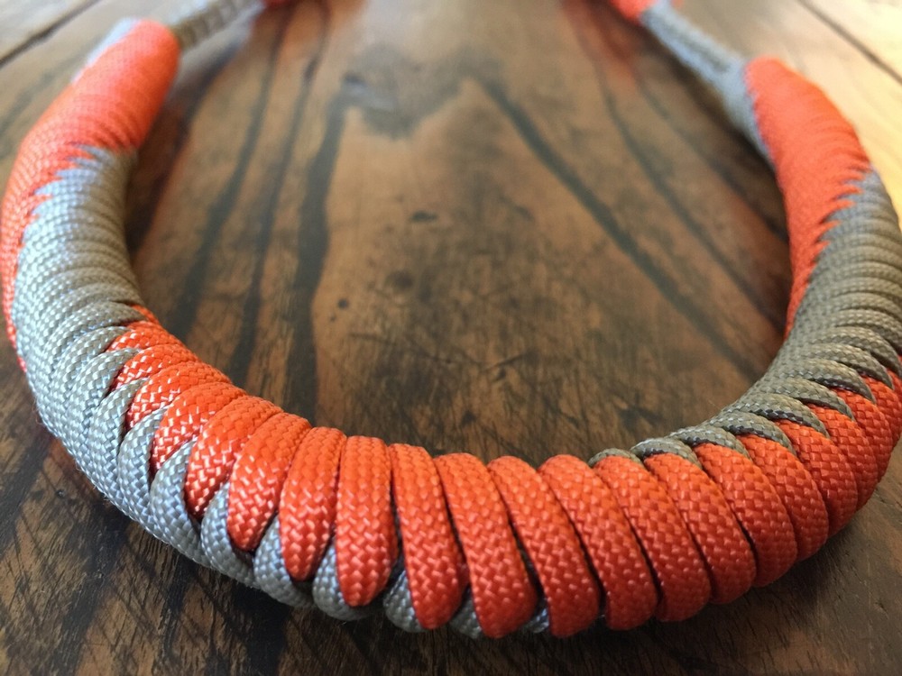 Custom Paracord Hunt Test Lanyard Orange & Tan