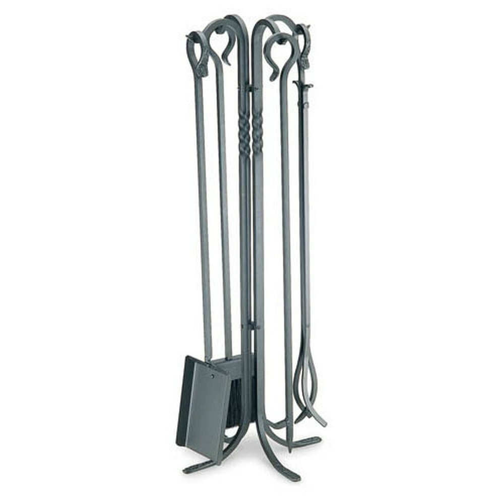 Pilgrim Lodge Fireplace Tool Set - Matte Black