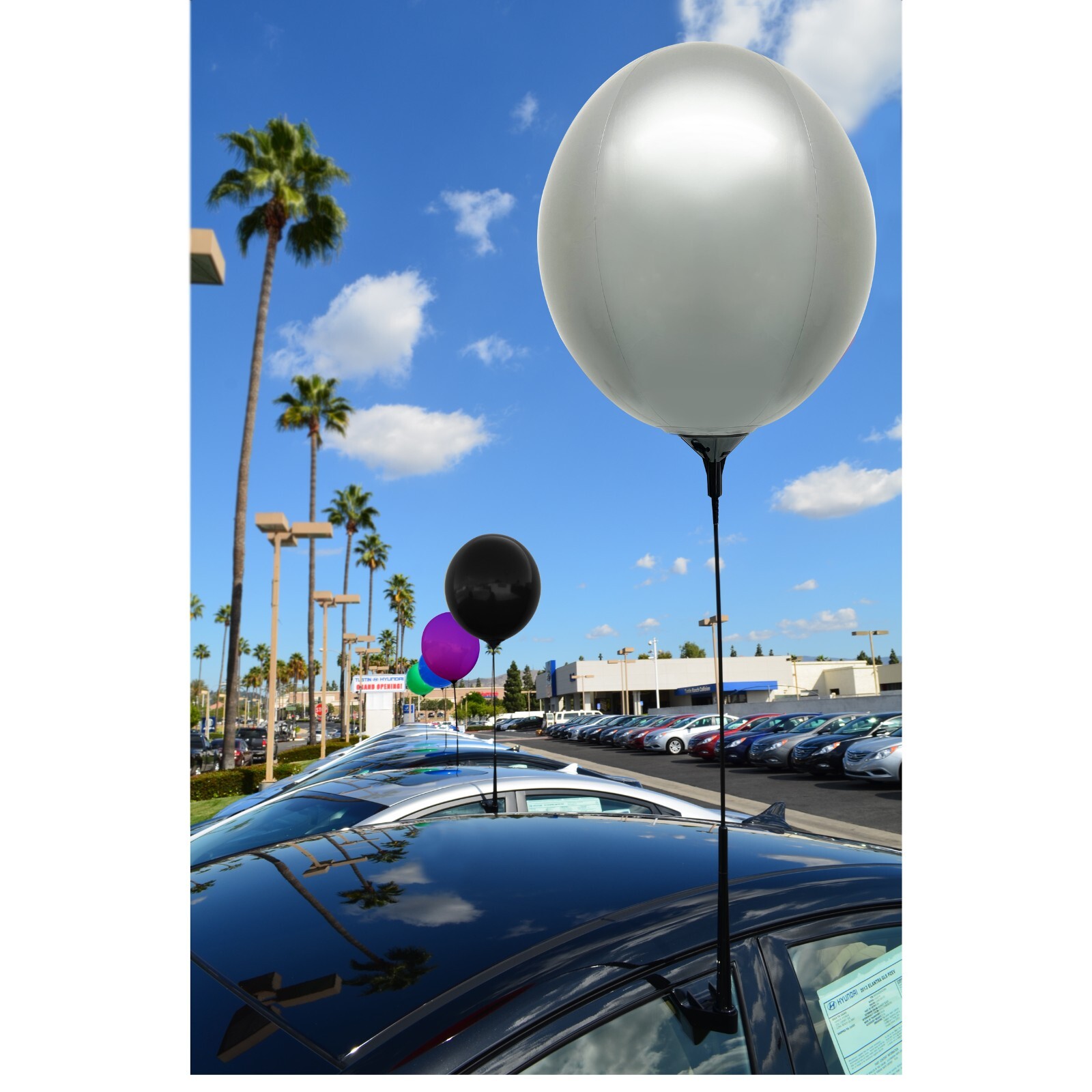 Reusable Balloon Kit Helium Free 14 Colors Dealership Window Display PVC Vinyl