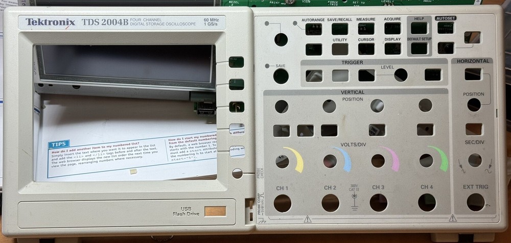 Tektronix TDS 2004B Front Panel ONLY