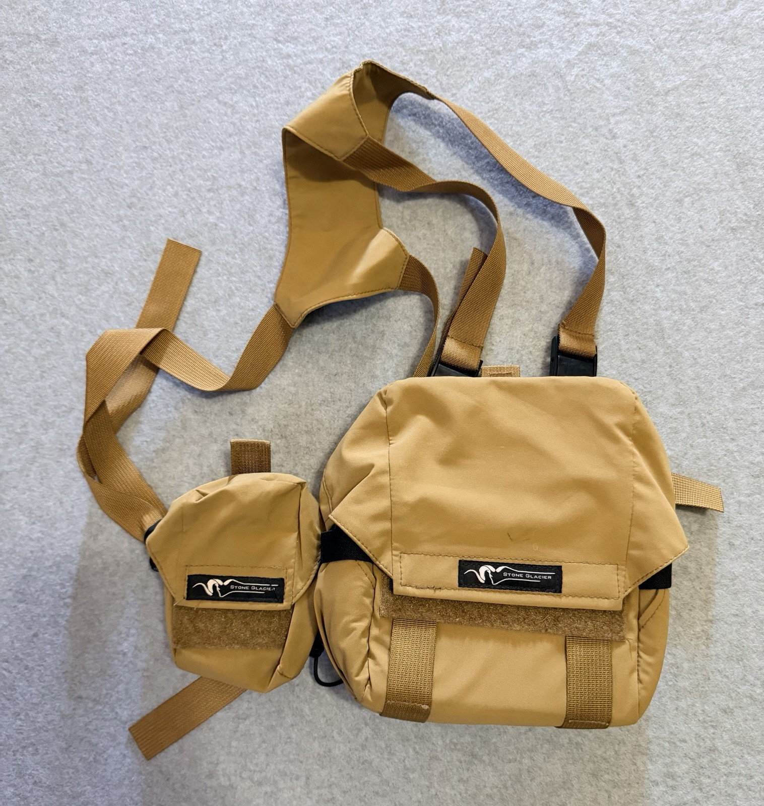 Stone Glacier SKYLINE Bino Harness (L) + Range Finder Pouch, Coyote