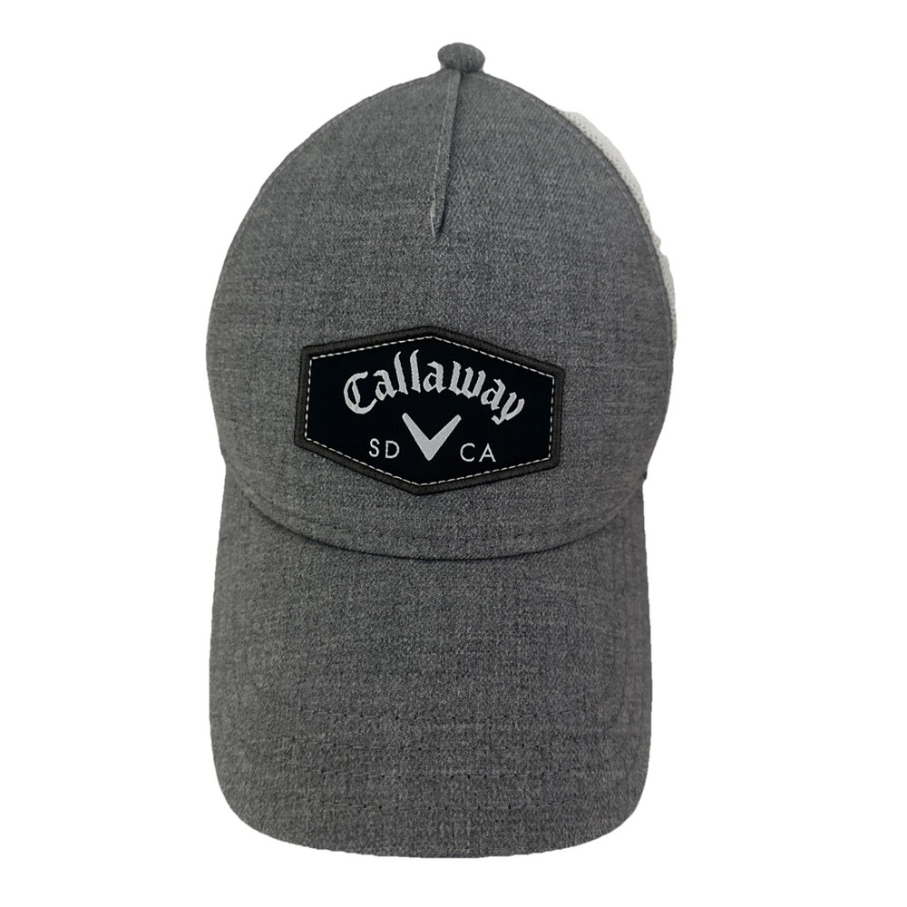 Callaway SD CA Golf Hat Cap Gray White Snapback Mesh