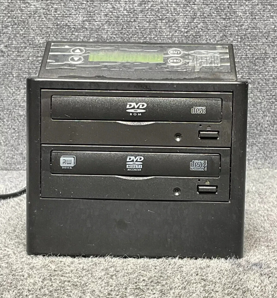 PDE Tech ZipSpin CD/DVD Disc Duplicator DVD121 Compact Professional Black