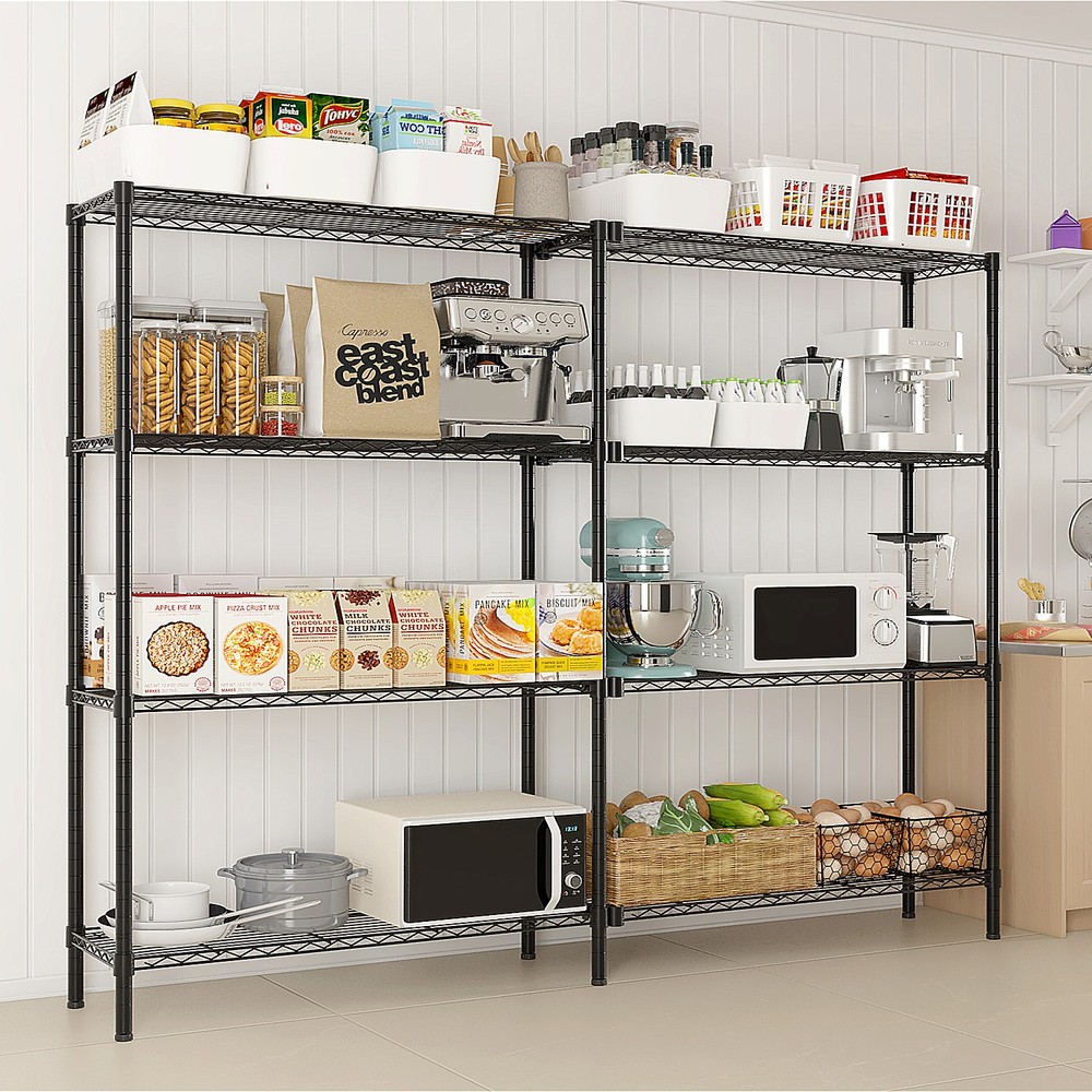 49.2''W Adjustable Storage Shelves NSF Wire Shelving Unit Multiple rows