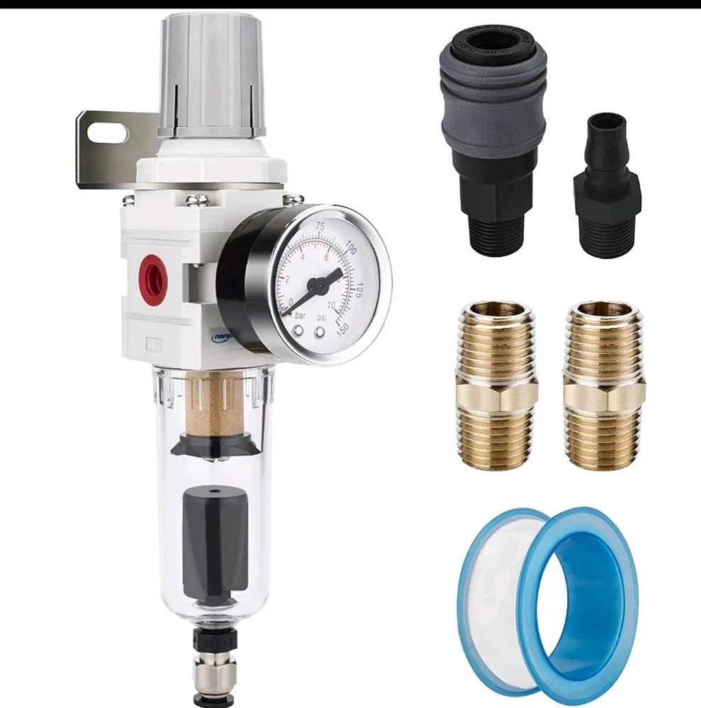 NANPU AW2000-02S 1/4" NPT Compressed Air Filter Regulator