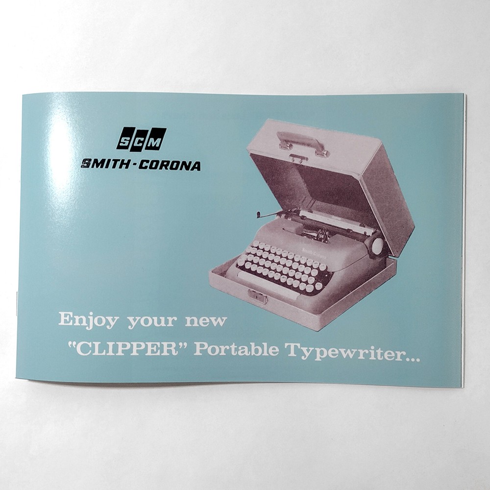 Smith Corona Clipper Typewriter User Instruction Manual for 1954-61 Model