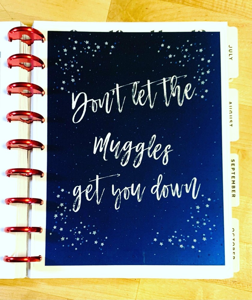 Muggles Two Sided Dashboard for use with a Classic Happy Planner