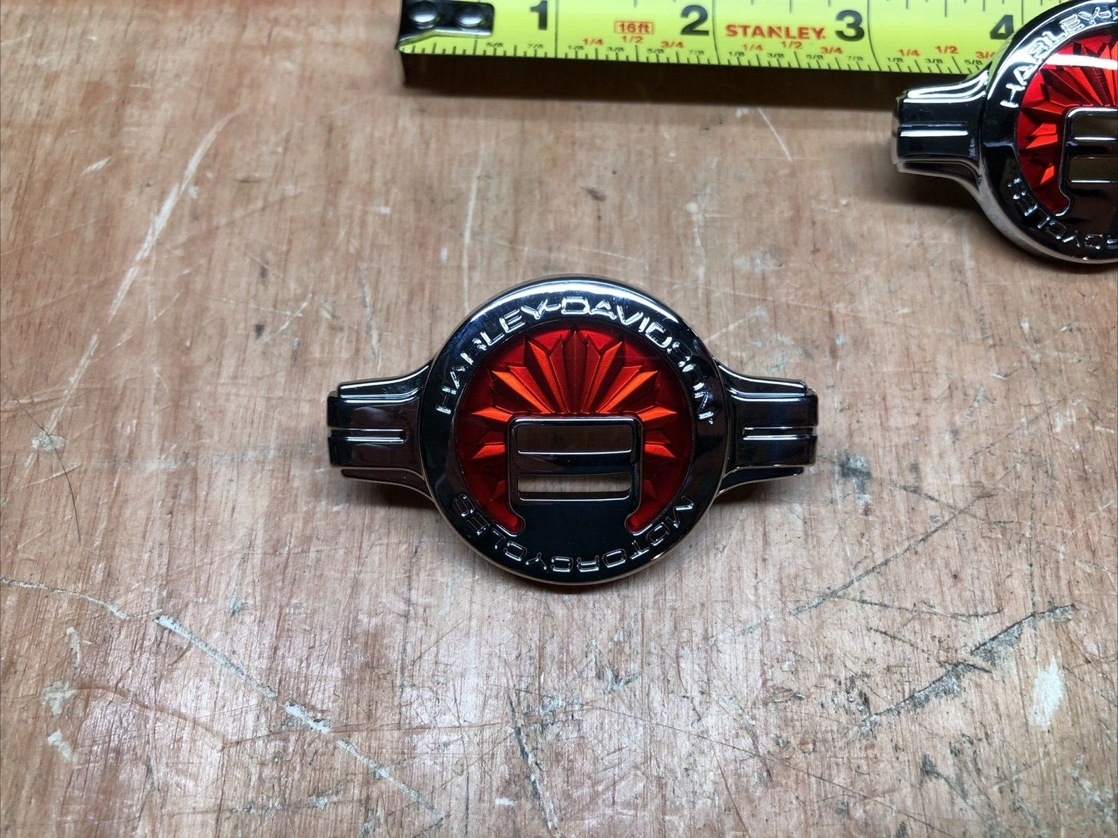 Quantity 2 OEM Harley Softail Heritage Red Concho Seat, Sissy Bar, Saddlebag NOS