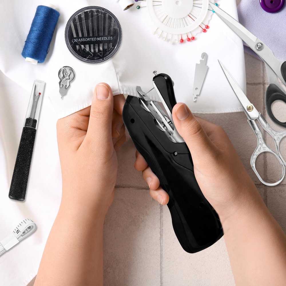 Handheld Sewing Machine, Quick Mini Sewing Machine with Portable Sewing Baske...